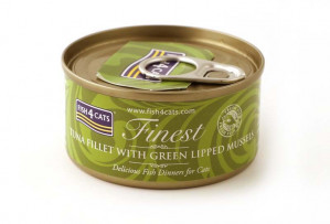 FISH4CATS Filet tuńczyka z omułkiem zielonowargowym - mokra karma dla kota - 70g