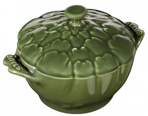 Mini Cocotte ceramiczny okrągły karczoch STAUB 40500-326-0 - zielony 470 ml