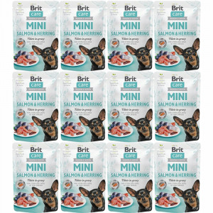 BRIT Care Mini Salmon&Herring Sterilised - mokra karma dla psa - 12x85g