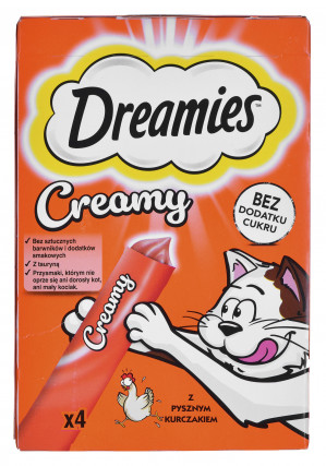 DREAMIES Creamy Kurczak - przysmak dla kota - 4x10 g