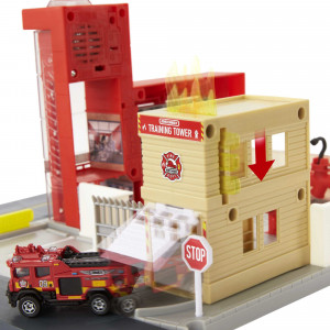 Matchbox Prawdziwe Przygody Remiza strażacka Zestaw światła i dźwięki HBD76 (HBD74)