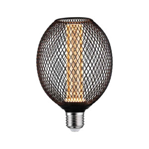 Źródło światła LED METALLIC GLOW GLOB czarny Spiral E27 4,2W 200lm 1800K 230V