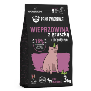 PAKA ZWIERZAKA Wieprzowina z gruszką S - sucha karma dla psa - 3kg