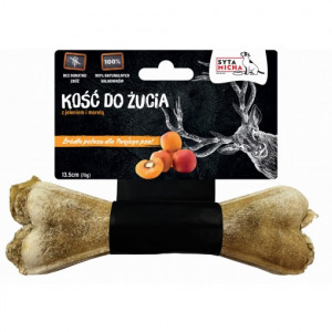 SYTA MICHA Kość do żucia Jeleń z morelą - gryzak dla psa - 13,5 cm