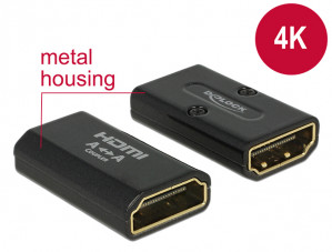 DELOCK ADAPTER HDMI (F) -> HDMI (F) BECZKA CZAARNY