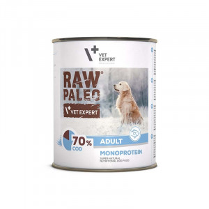 VET EXPERT Raw Paleo Adult Monoprotein Dorsz - mokra karma dla psa - 800g