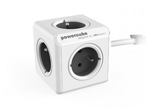 Allocacoc Przedłużacz PowerCube Extended 1.5 m Grey