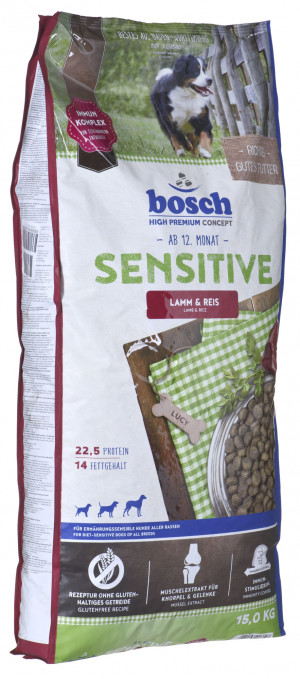 BOSCH Sensitive Lamb & Rice - karma dla psów z wrażliwym żołądkiem z jagnięciną i ryżem 15kg