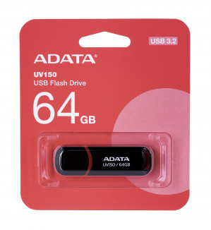 ADATA FLASHDRIVE USB UV150 64 GB USB 3.0 Czarny