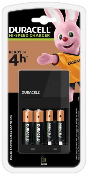 Ładowarka DURACELL do akumulatorów CEF14 + aku 4szt