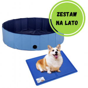 PETITTO zestaw na lato: basen 120x30cm i mata chłodząca 90x50cm