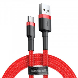 BASEUS CAFULE KABEL USB-C 2A 2M CZERWONO-CZARNY