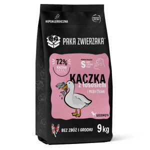 PAKA ZWIERZAKA Szczenięta Kaczka z łososiem S - sucha karma dla psa - 9kg