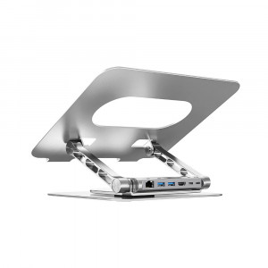 UNITEK PODSTAW. POD LAPTOP +HUB USB-C,HDMI,PD 100W