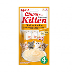 INABA Churu Kitten Chicken Recipe - przysmak dla kota - 4x14g