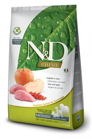 Farmina N&D Prime sucha karma dla dorosłych psów ras średnich i dużych z dziczyzną i jabłkiem 12kg