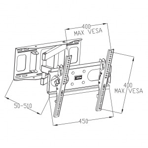 UCHWYT DO TV LCD/LED 23-46