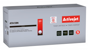 Activejet ATH-59N Toner (zamiennik HP 59A CF259A; Supreme; 3000 stron; czarny) Z chipem, Zalecamy wyłączenie aktualizacji oprogramowania drukarki, nowa aktualizacja może powodować problemy z właściwym działaniem tonera