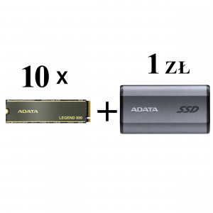 Kup 10 x ADATA DYSK SSD LEGEND 800 1TB M.2 PCIE NVME a otrzymasz dysk zewnętrzny SSD ADATA Elite SE880 500GB Szary za 1 zł