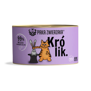 PAKA ZWIERZAKA Królik - mokra karma dla kota - 200g