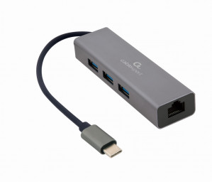 GEMBIRD ADAPTER USB-C -> LAN RJ-45 HUB 3X USB 3.1