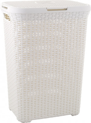 Kosz na bieliznę Curver NATURAL STYLE 60L Kremowy