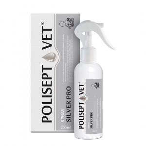 JM SANTE Polisept Vet Spray Silver Pro - spray na rany dla psa i kota - 200 ml