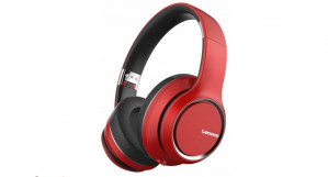Słuchawki Lenovo HD200 (czerwone, bezprzewodowe, bluetooth, nauszne)