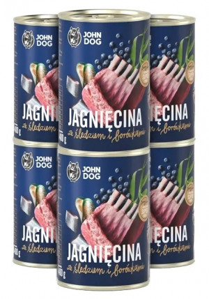 John Dog BERRY jagnięcina i śledź z borówkami400g*6