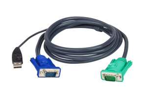 Kabel KVM Aten 2L-5203U ( SVGA, USB typ A - HD15 M-M 3m czarny )