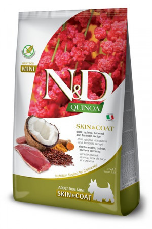 FARMINA N&D Quinoa Dog skin&coat duck adult mini - sucha karma dla psa - 2.5kg