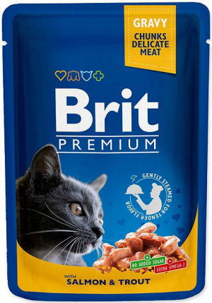 BRIT Premium Cat Salmon&Trout - mokra karma dla kota - 100 g