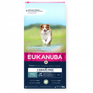 EUKANUBA Grain Free Adult Small&Medium Jagnięcina - sucha karma dla psa - 12kg