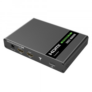 TECHLY KVM EXTENDER HDMI/USB PO SKRĘTCE CAT6A/7 DO