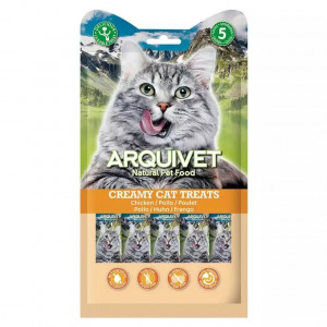 ARQUIVET Creamy Cat Treats Kurczak - przysmak dla kota - 5 x 14g