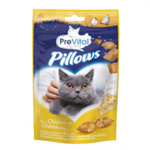 PREVITAL Pillows Kurczak z serem - przysmak dla kota - 60g
