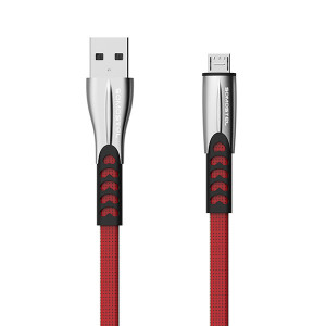SOMOSTEL KABEL USB MICRO 2.4A CZERWONY 2400MAH QUI