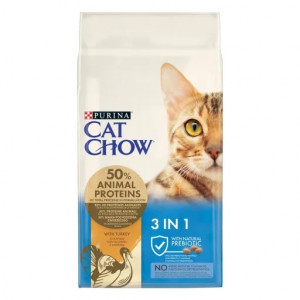 Karma PURINA CAT CHOW FELINE 3IN1 Turkey karma 15kg N1 XE