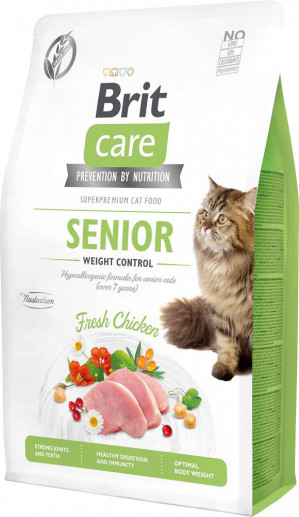 BRIT Care Grain-Free Senior Weight Control - sucha karma dla kota - 2 kg