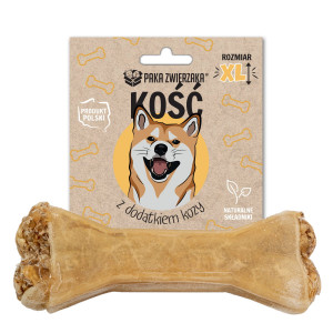 PAKA ZWIERZAKA Kość z dodatkiem kozy XL 17 cm - przysmak dla psa - 115g