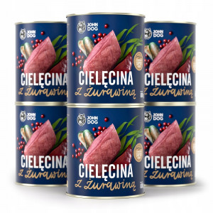 John Dog BERRY Adult cielęcina z żurawiną 800g*6