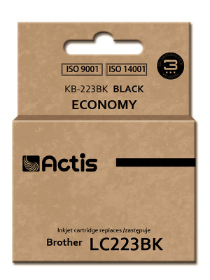 Actis KB-223Bk Tusz do drukarki Brother, Zamiennik Brother LC223BK; Standard; 16 ml; czarny.