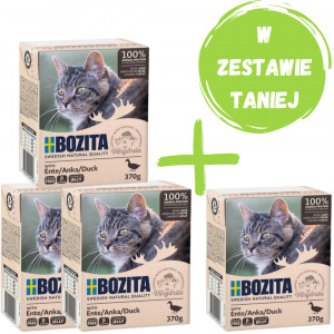 BOZITA kaczka w galaretce - mokra karma dla kota - 4x370g