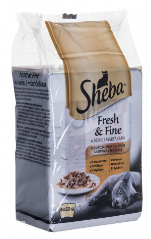 Sheba mini drobiowe dania w sosie 6x50g