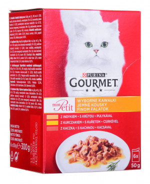GOURMET Mon Petit Mix Drobiowy - mokra karma dla kota - 6x50 g