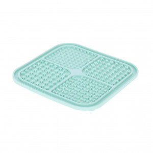 KERBL Mata do lizania spowalniająca jedzenie - turkusowa taca, miska dla psa/kota - 20x20 cm