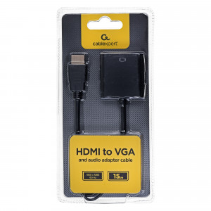 Adapter Gembird HDMI - VGA + audio M-F