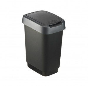 ROTHO Twist Srebrny - kosz na śmieci - 50l