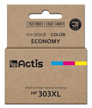 Tusz Actis KH-303CR do drukarki HP, zamiennik HP 303XL T6N03AE; Premium; 18ml; 415 stron; kolorowy.