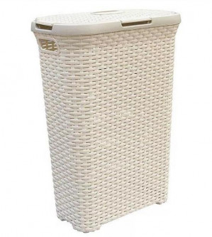 Kosz na bieliznę Curver NATURAL STYLE 40L Kremowy
